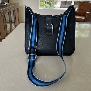 Talbots navy leather shoulder bag